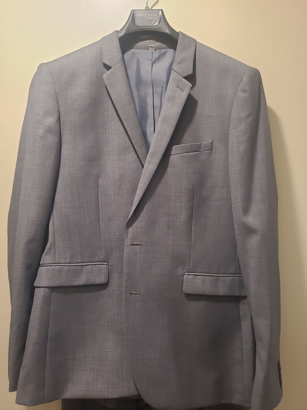 EXPRESS Charcoal Gray 3 Piece Suit Skinny Fit Two Buttons Vest Pants 32 Wedding